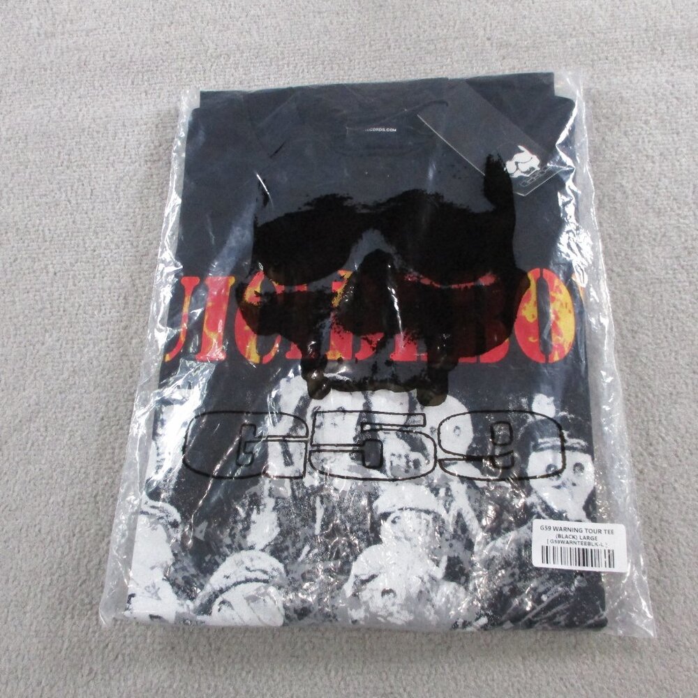 SUICIDEBOYS G59 Records T Shirt Adult Large Black Orange Warning Tour Tee NWT - Picture 2 of 5